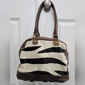Myra Bag Leather And Animal Hide Cow